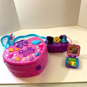 Lot of Polly pocket 3 items. Some pieces missing. See pictures. Preloved a lot!